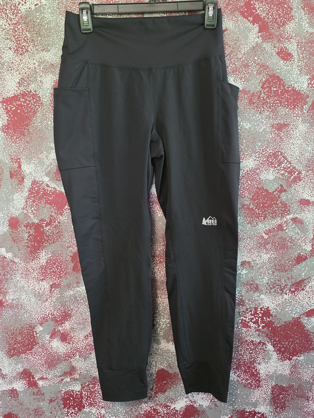 REI Black Hiking Leggings with Side Pockets